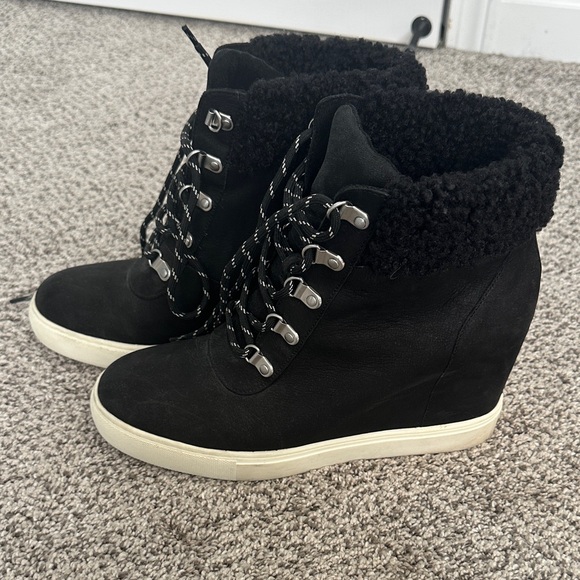 Kenneth Cole Black and White Winter Boots - Picture 2 of 3